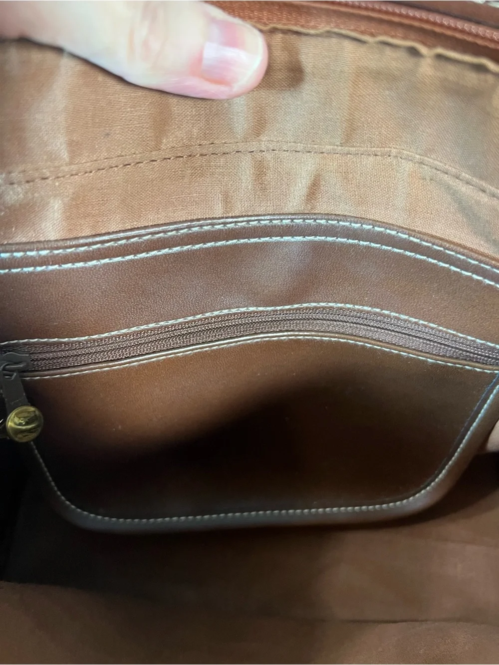 Via Piaggi Women’s Brown Satchel Top Handle Handbag Purse Vintage Style